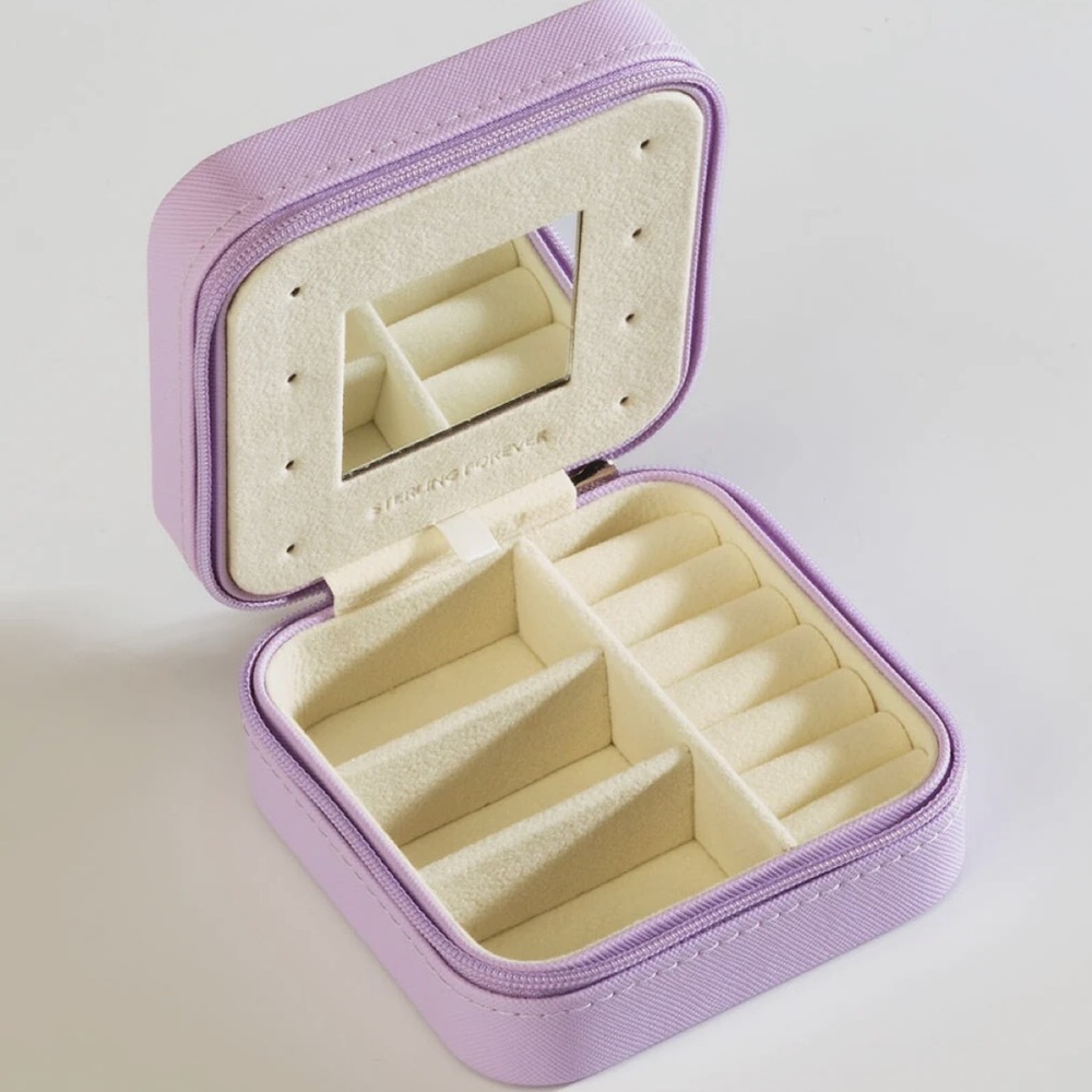 NEW Sterling Forever Lavender Travel Jewelry Box